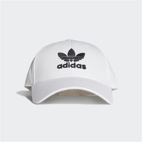 adidas baseball cap kappe trefoil white weiß|White adidas Originals Caps.